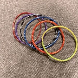 Colorful bracelet stack